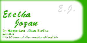 etelka jozan business card