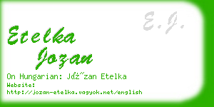 etelka jozan business card